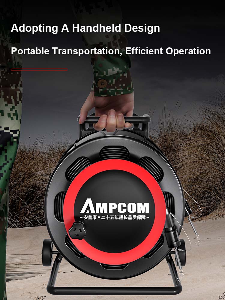 AMPCOM TPU伸缩杆滚轮光纤电缆铺设车 高度便捷的电缆铺设车
