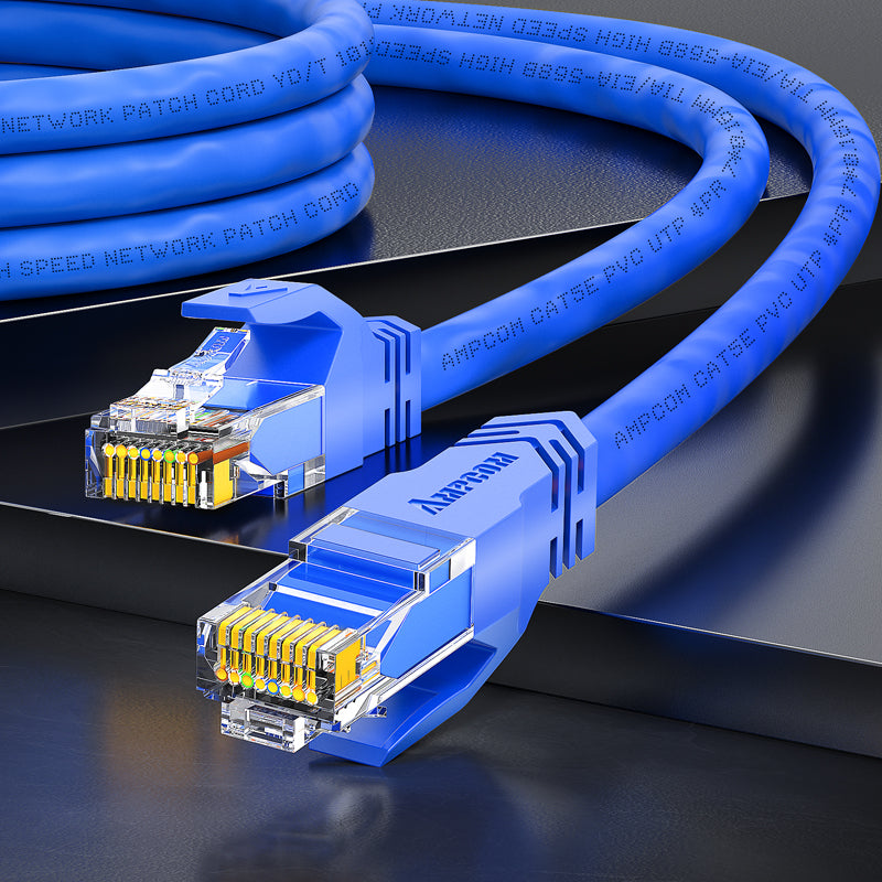AMPCOM CAT5e/CAT6 非屏蔽 (UTP) PVC 网络跳线,适用于台式电脑调制解调器路由器