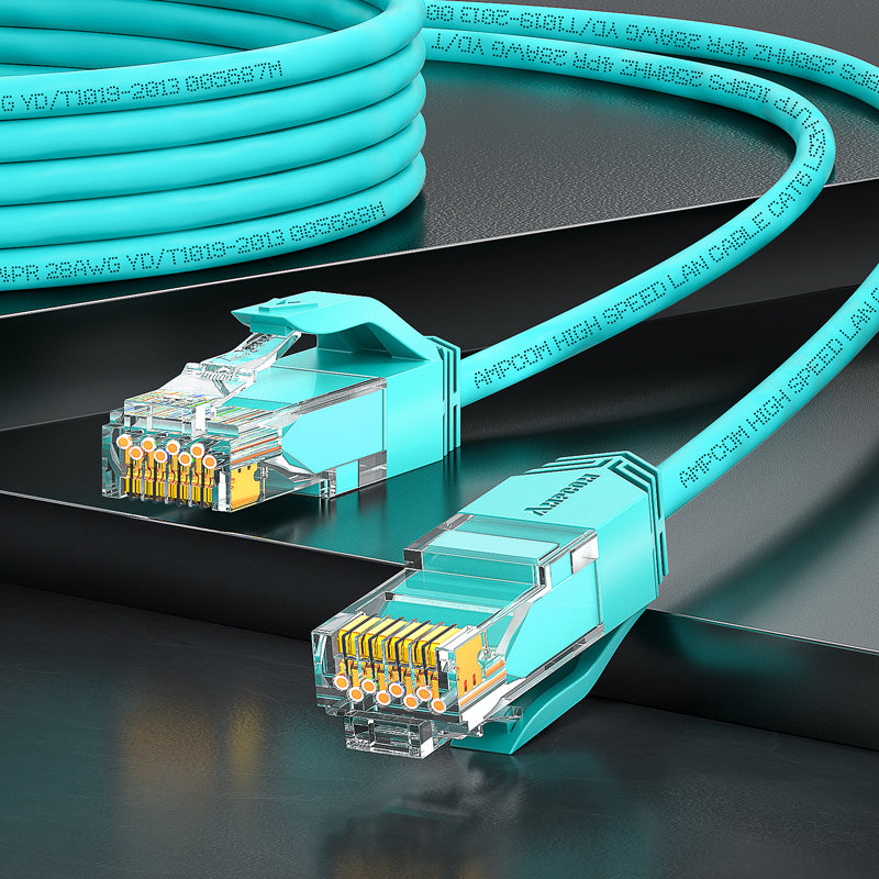 AMPCOM Cat6 28AWG UTP 跳线,超薄,LSZH,适用于高密度数据中心布线
