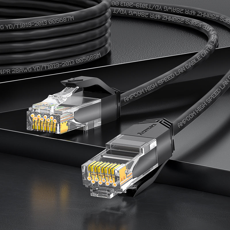 AMPCOM Cat6 28AWG UTP 跳线,超薄,LSZH,适用于高密度数据中心布线