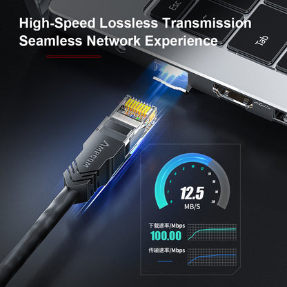 AMPCOM CAT5e/CAT6 非屏蔽 (UTP) PVC 网络跳线，适用于台式电脑调制解调器路由器