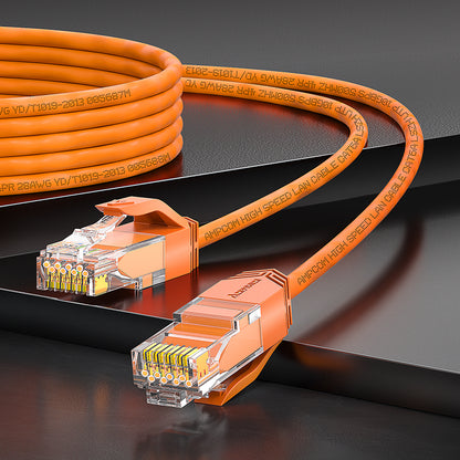 AMPCOM Cat6a 28AWG UTP 跳线，超薄，LSZH，适用于结构化布线和监控系统布线