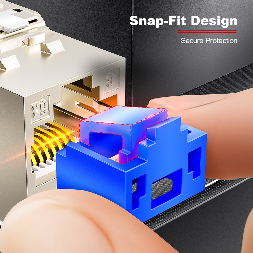 AMPCOM RJ45 端口锁（带钥匙），适用于所有 RJ45 端口的以太网端口锁，有多种颜色可选