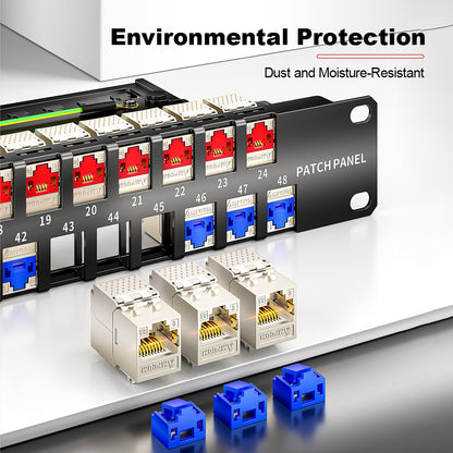 AMPCOM RJ45 端口锁（带钥匙），适用于所有 RJ45 端口的以太网端口锁，有多种颜色可选