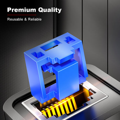 AMPCOM RJ45 端口锁（带钥匙），适用于所有 RJ45 端口的以太网端口锁，有多种颜色可选