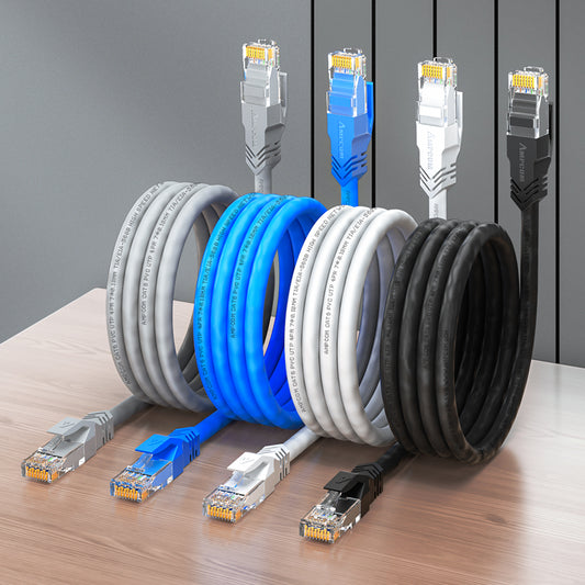 AMPCOM CAT5e/CAT6 非屏蔽 (UTP) PVC 网络跳线，适用于台式电脑调制解调器路由器