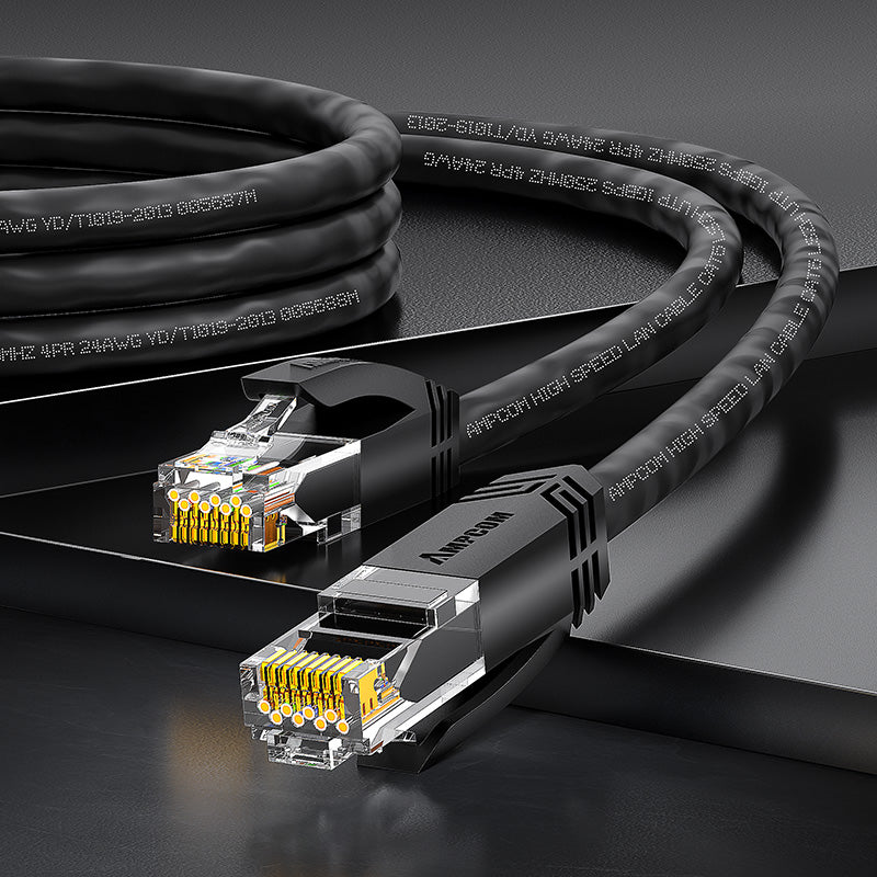 AMPCOM CAT6/CAT6a 非屏蔽 (UTP) LSZH 网络跳线，适用于数据中心布线或监控系统布线