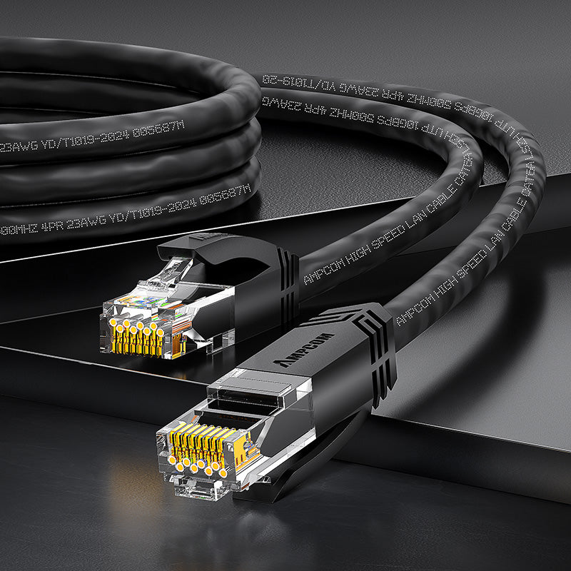 AMPCOM CAT6/CAT6a 非屏蔽 (UTP) LSZH 网络跳线，适用于数据中心布线或监控系统布线