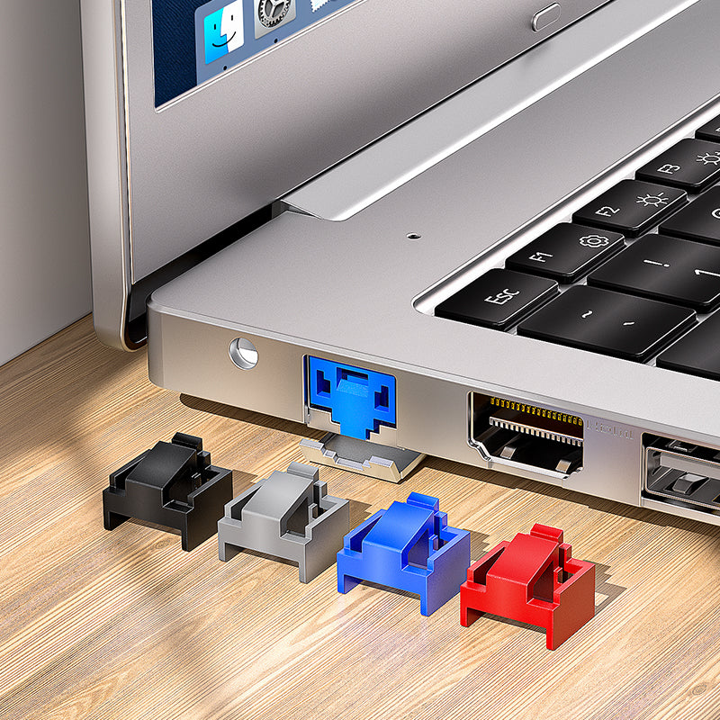 AMPCOM RJ45 端口锁（带钥匙），适用于所有 RJ45 端口的以太网端口锁，有多种颜色可选