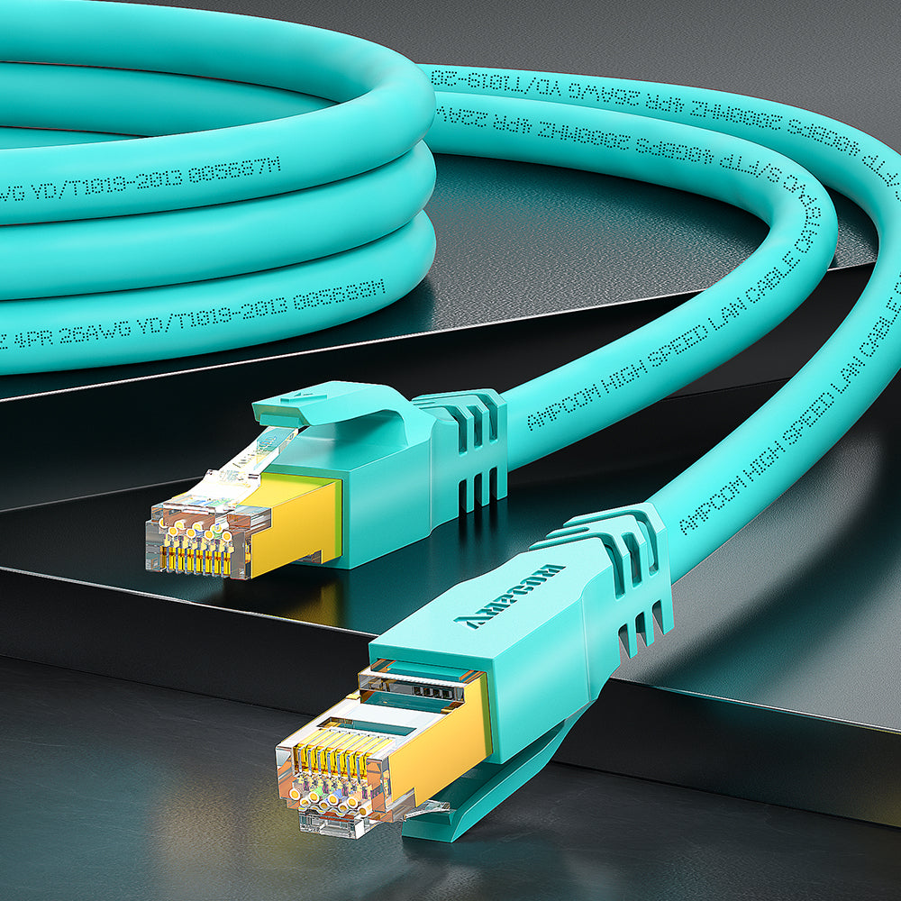 AMPCOM Cat8 26AWG 无障碍屏蔽 (S/FTP) 网络跳线，超柔韧 PVC 护套