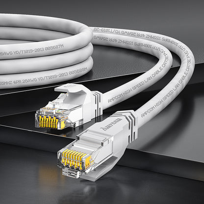 AMPCOM CAT5e/CAT6 非屏蔽 (UTP) PVC 网络跳线，适用于台式电脑调制解调器路由器