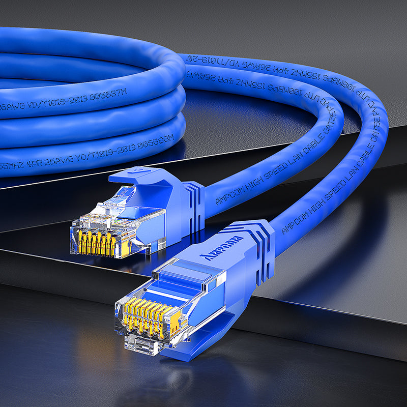 AMPCOM CAT5e/CAT6 非屏蔽 (UTP) PVC 网络跳线，适用于台式电脑调制解调器路由器
