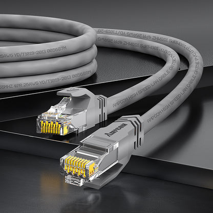AMPCOM CAT5e/CAT6 非屏蔽 (UTP) PVC 网络跳线，适用于台式电脑调制解调器路由器