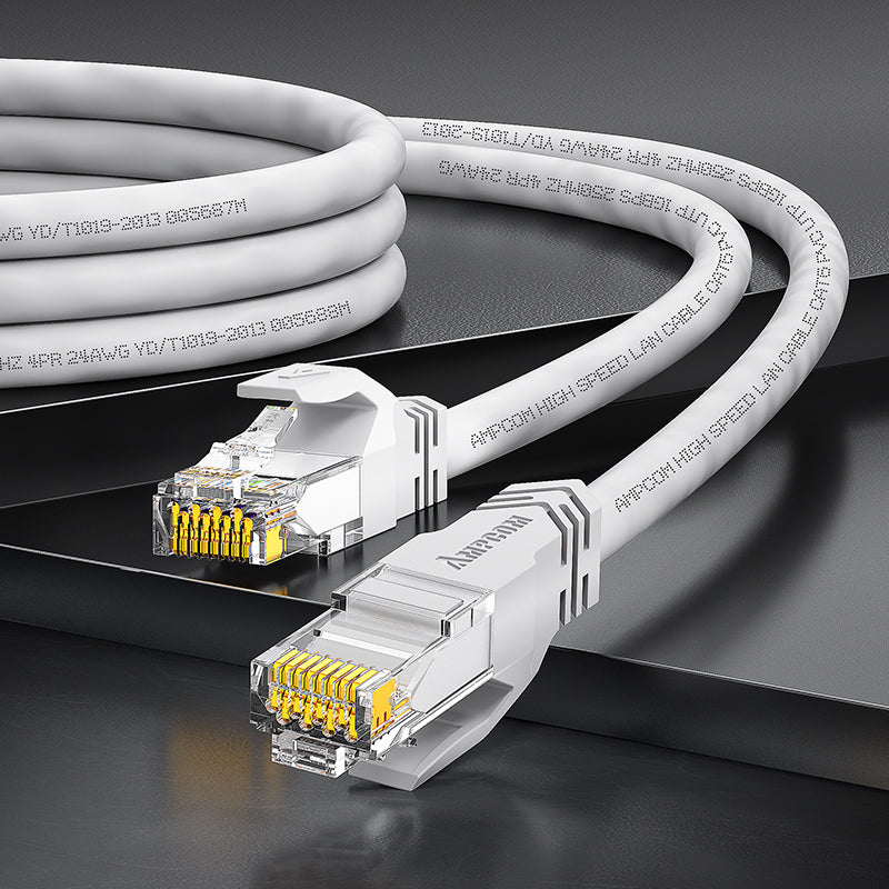AMPCOM CAT5e/CAT6 非屏蔽 (UTP) PVC 网络跳线，适用于台式电脑调制解调器路由器