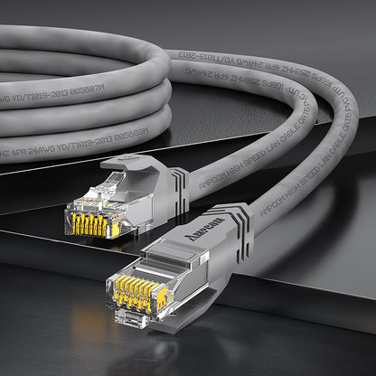 AMPCOM CAT5e/CAT6 非屏蔽 (UTP) PVC 网络跳线，适用于台式电脑调制解调器路由器