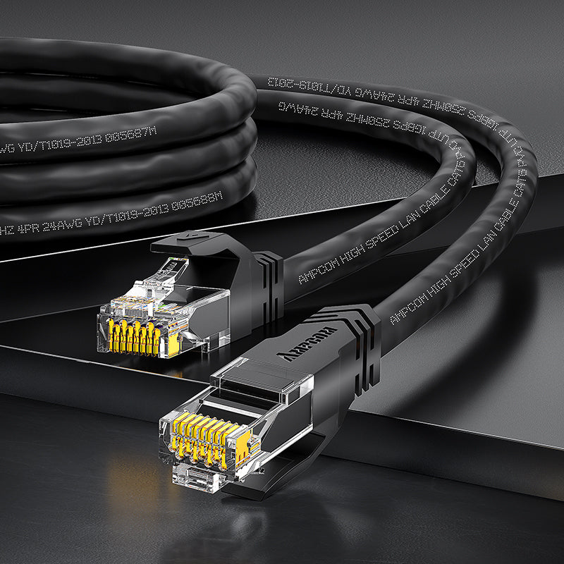 AMPCOM CAT5e/CAT6 非屏蔽 (UTP) PVC 网络跳线，适用于台式电脑调制解调器路由器