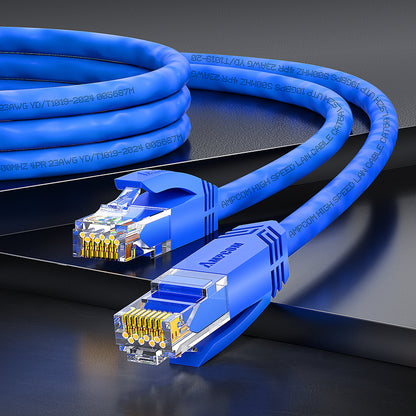 AMPCOM CAT5e/CAT6 非屏蔽 (UTP) PVC 网络跳线，适用于台式电脑调制解调器路由器