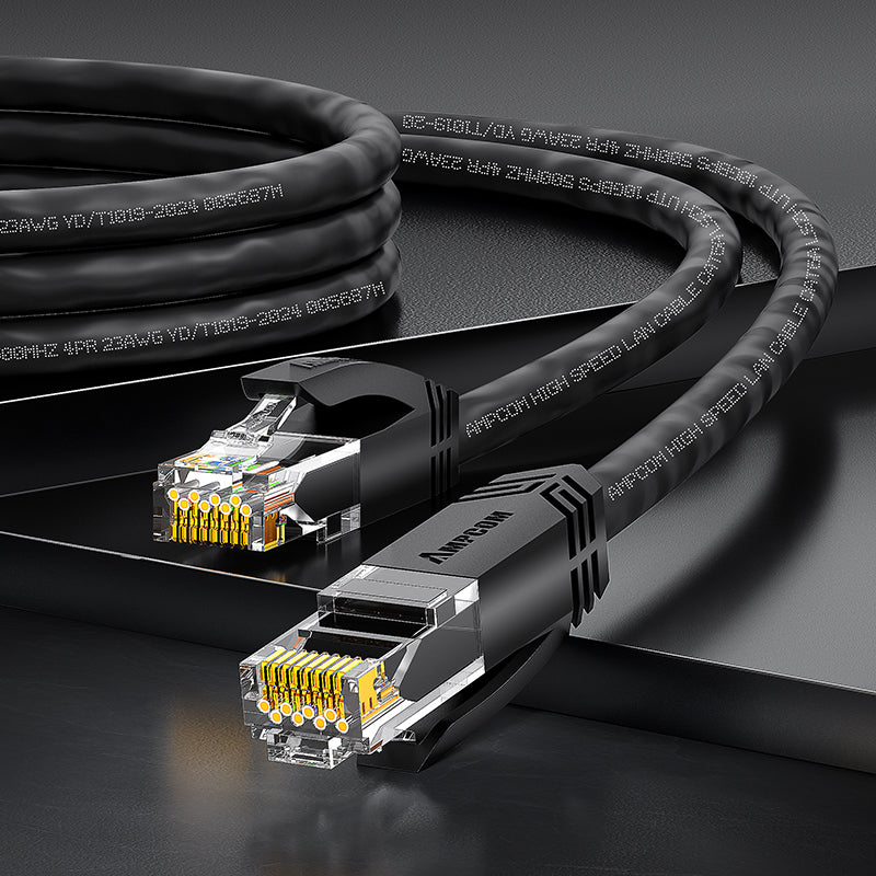 AMPCOM CAT5e/CAT6 非屏蔽 (UTP) PVC 网络跳线，适用于台式电脑调制解调器路由器