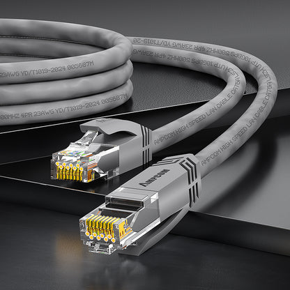 AMPCOM CAT5e/CAT6 非屏蔽 (UTP) PVC 网络跳线，适用于台式电脑调制解调器路由器