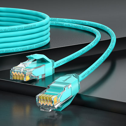 AMPCOM Cat6a 28AWG UTP 跳线，超薄，LSZH，适用于结构化布线和监控系统布线